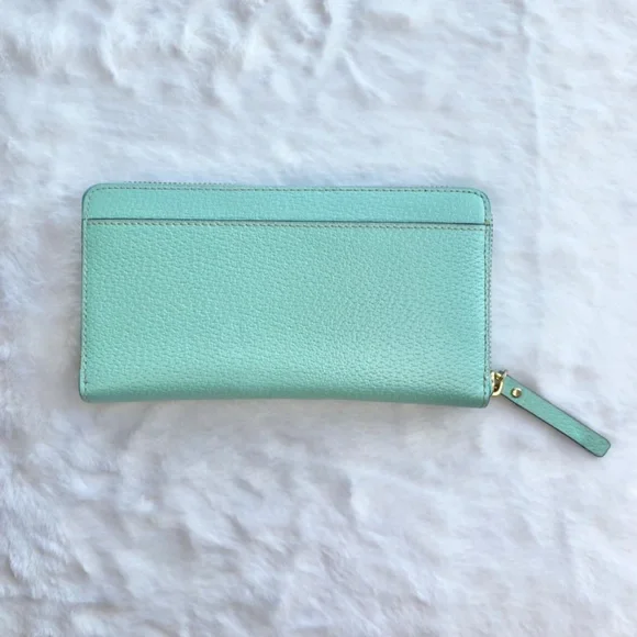 Kate Spade Light Blue Large Zip Around Continental Wallet with Original Tags - Picture 3 of 16